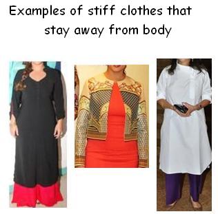 X body shape avoid stiff clothes